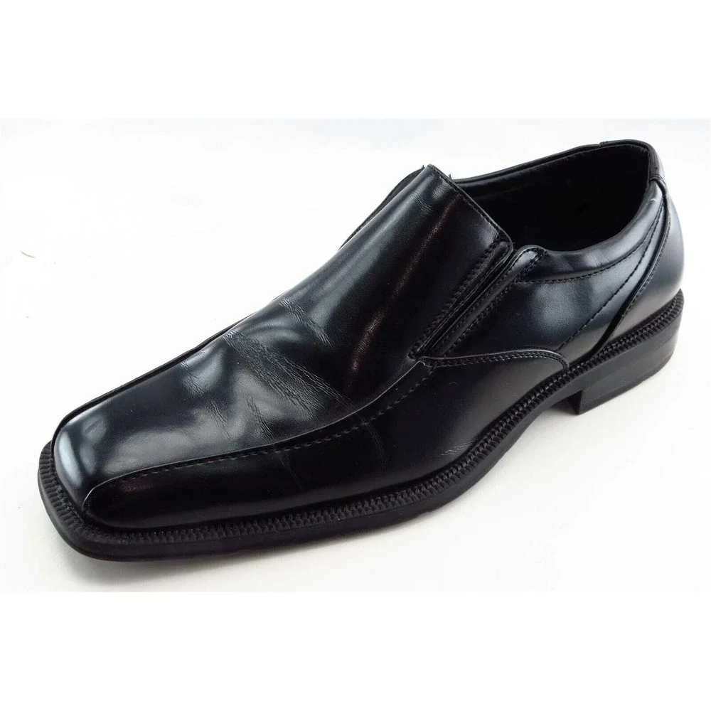 Nunn‎ Bush Shoes Sz 8.5 M Square Toe Black Loafer Leather Men